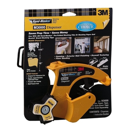 6788 M3000 Series Hand Held Tape Dispenser, Yellow