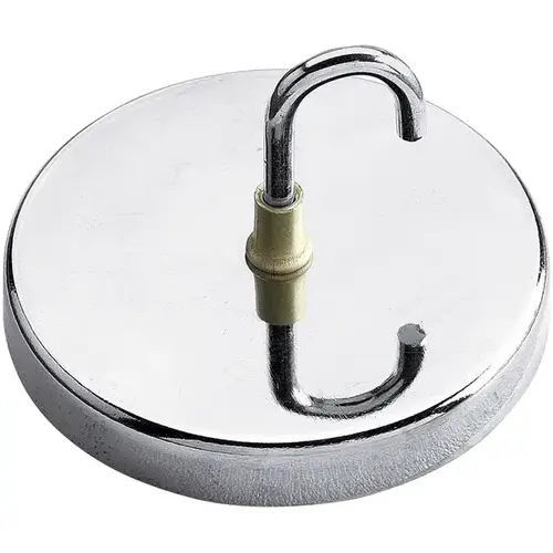 Magnetic Hook Handi-Hook 1.25" L X 2" W Silver 20 lb. pull Silver Chrome