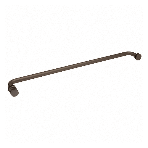 CRL TBCC240RB Oil Rubbed Bronze 24" Towel Bar with Contemporary Knob