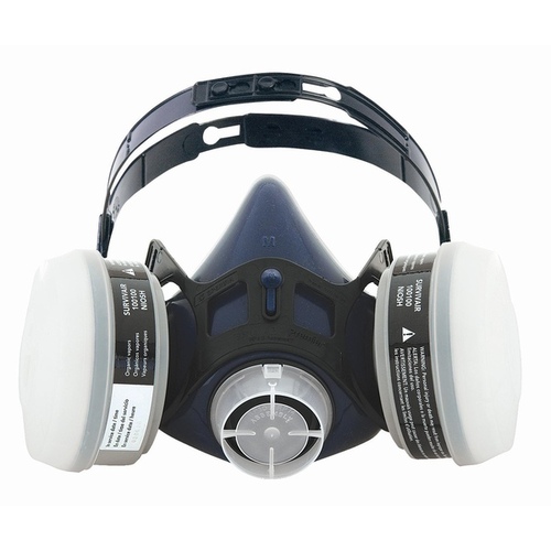 Respirator Mask P100 Multi-Purpose Half Mask Valved Purple M Purple