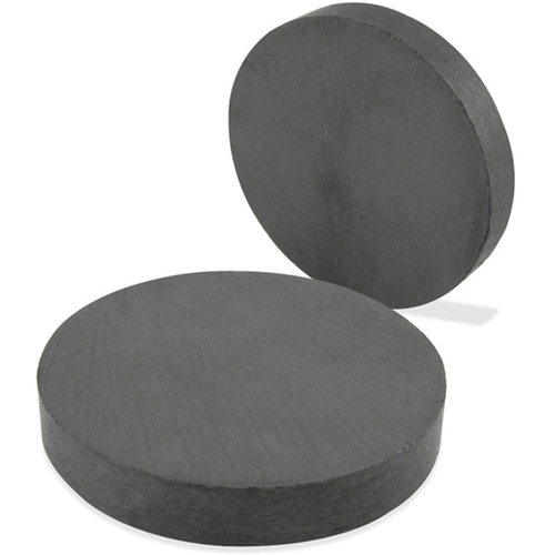 Disc Magnets .156" L X .97" W Black 0.8 lb. pull Black Charcoal Gray