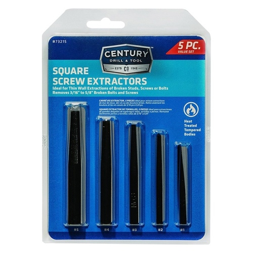 Straight Flute Screw Extractor Set 5-Piece