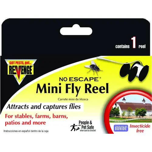 Sticky Fly Tape Mini Reel 81ft Light Yellow