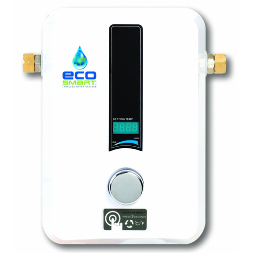 ECOSMART ECO11 Electric Water Heater, 54 A, 220 V, 11.8 W, 99.8 % Energy Efficiency, 0.3 gpm