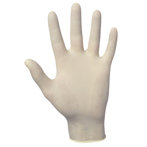 Disposable Gloves, Medium, Natural Rubber Latex, White