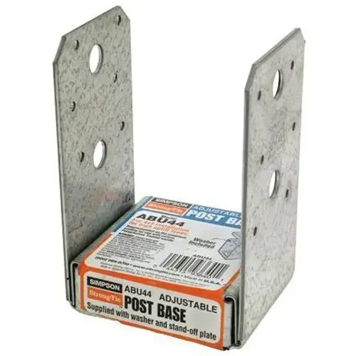 Post Base ZMAX 5.5" H X 3.56" W 16 Ga. Galvanized Steel - pack of 12