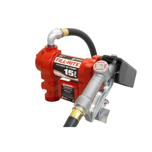 Fill-Rite FR610H FR610H model is a 115V AC, 15 GPM, heavy-duty fuel transfer pump