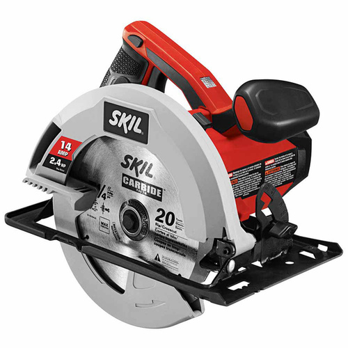 Circular Saw, 14 A, 7-1/4 in Dia Blade, 5/8 in Arbor, 1.93 in at 45 deg, 2.43 in at 90 deg D Cutting