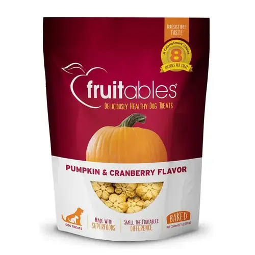 Fruitables Pumpkin & Cranberry Mix Dog Treats 7-oz