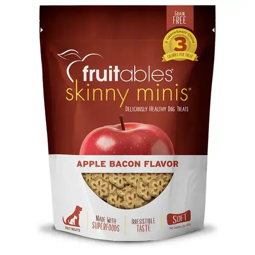 Fruitables Skinny Minis Apple Bacon Soft & Chewy Dog Treats 12-oz