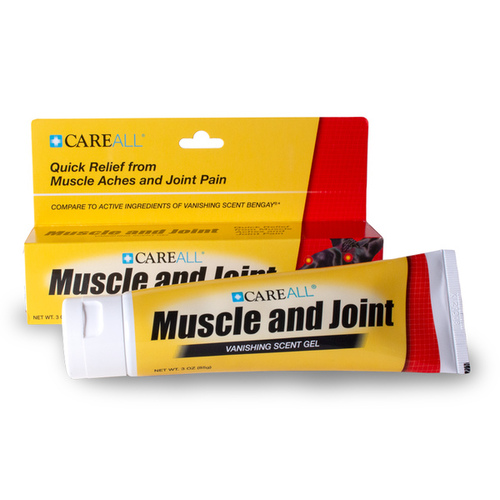 Care ALL Products MJG3 Muscle and Joint Gel with Vanishing Scent 3-oz