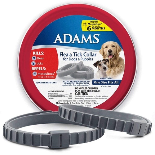 Adams Flea & Tick Collar for Dogs and Puppies - Tin Containing 2 Collars