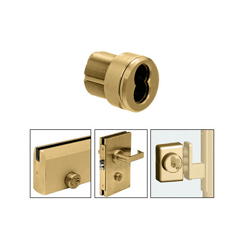 Polished Brass Mortise Housing for 7-Pin Small Format Interchangeable Cores (SFIC)