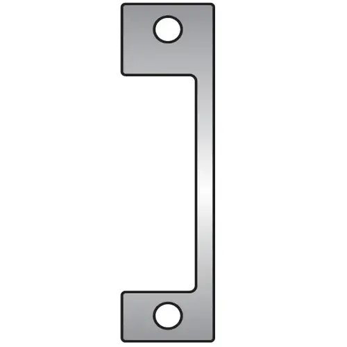 Faceplate for HES 1006 Series Electric Strikes for Use with Mortise Lockset where the Deadbolt is for Night-Latch Function Only Bright Stainless Steel