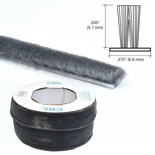 High Density Window Pile - 800' Roll .200 Pile Height; .270 Backing Width Gray