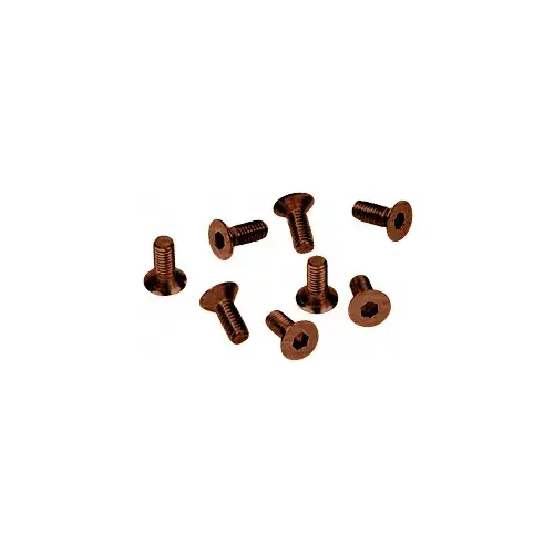 Antique Brushed Copper 6 mm x 12 mm Cover Plate Flat Allen Head Screws - pack of 8