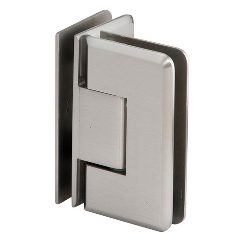 Brushed Nickel Cologne 092 Series 90 degree Glass-to-Glass Hinge