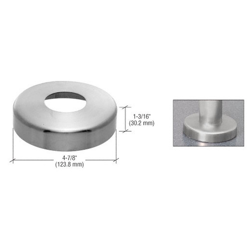 CRL CR12SPCBS Brushed Stainless Base Flange Cover for 1-1/4" Schedule 40 Pipe Rail