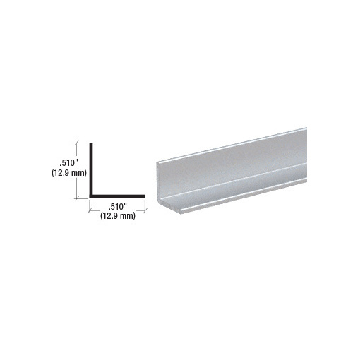 CRL D1627A Satin Anodized 1/2" Aluminum Angle Extrusion 144" Stock Length