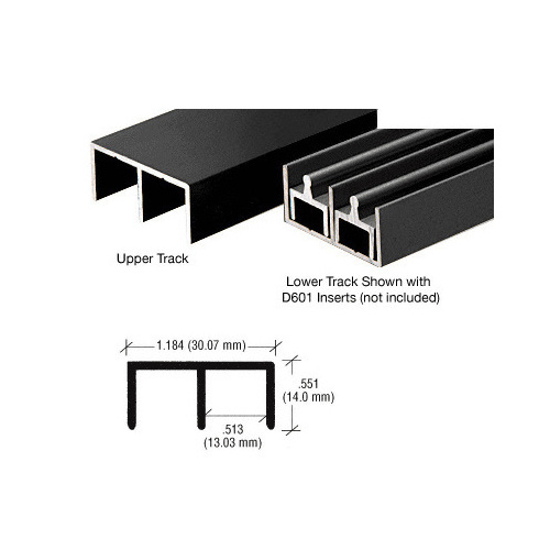 Flat Black "Standard" Aluminum Upper or Lower Channel -  18" Stock Length - pack of 25