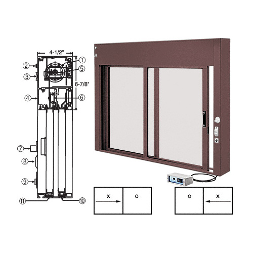 CRL EDW1802DU Dark Bronze Custom Size All Electric Fully Automatic