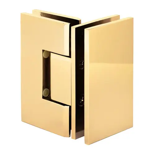 Polished Brass Vienna 092 Series 90 Degree Glass-to-Glass Hinge