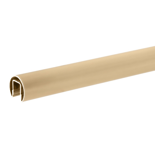 C260 Alloy Satin Brass 1-1/2" Premium Cap Rail for 1/2" Glass - 120"