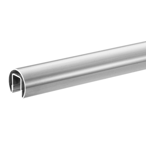 CRL GR16PS Polished Stainless 1.66" Premium Cap Rail for 1/2" Glass - 120"