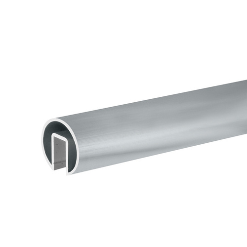 Mill Finish 1.9" Extruded Aluminum Cap Rail for 1/2" or 5/8" Glass - 240"