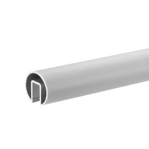 CRL GR19SA Satin Anodized 1.9" Extruded Aluminum Cap Rail for 1/2" or 5/8" Glass - 240"