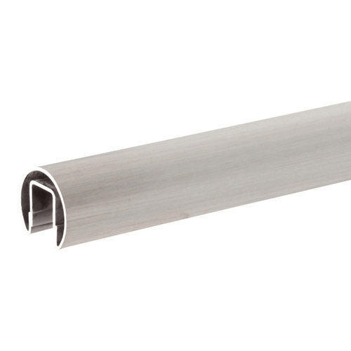 Brushed Stainless 2" Premium Cap Rail for 3/4" Glass - 120"