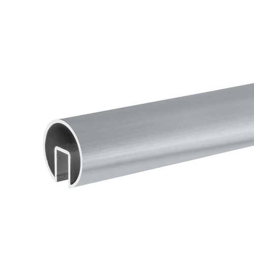 CRL GR25M Mill 2-1/2" Extruded Aluminum Cap Rail for 1/2" or 5/8" Glass - 240"