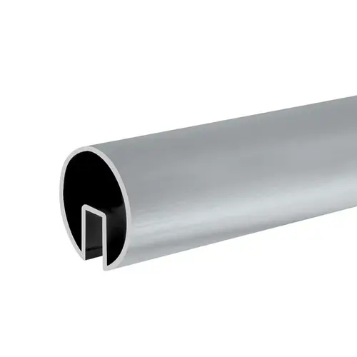 Mill 3" Extruded Aluminum Cap Rail for 1/2" or 5/8" Glass - 240"