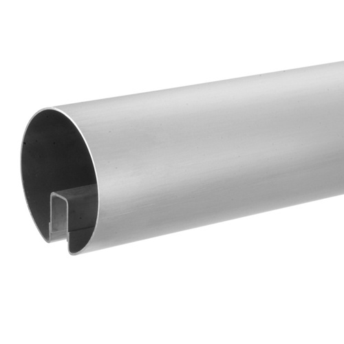 Brushed Stainless 4" Premium Cap Rail for 1/2" or 5/8" Glass - 120"