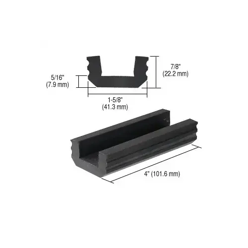 Black 4" Setting and Centering Blocks for 27/32" Laminated Glass - pack of 20