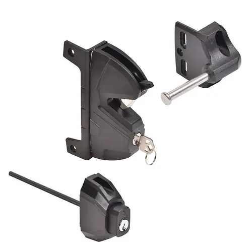 Black Privacy Latch with Keyed Lock