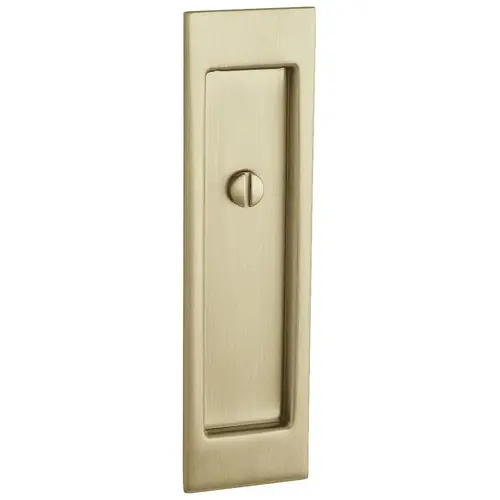 Large Santa Monica Trim with Emergency Release Sliding Door Lock Vintage Brass Finish