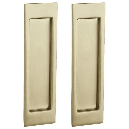 Large Santa Monica Passage Set 2-1/2" Backset Sliding Door Lock Vintage Brass Finish