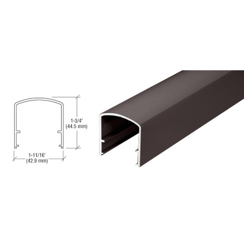 CRL MR1BRZ Matte Bronze 200, 300, 350 and 400 Series 241" Long Horizontal Mid-Rail