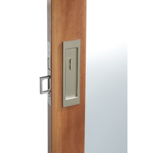 Large Santa Monica Privacy Set 2-1/2" Backset Sliding Door Lock Distressed Oil Rubbed Bronze Finish