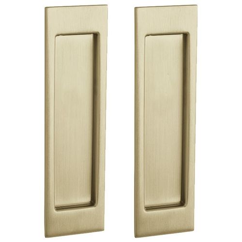 Large Santa Monica Passage Trim Pair Sliding Door Lock Vintage Brass Finish