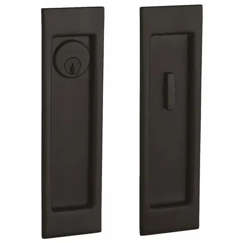 Large Santa Monica Keyed Entry Sliding Door Lock Oil Rubbed Bronze Finish