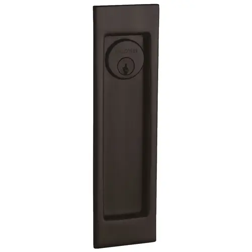 Large Santa Monica Trim Cut for Cylinder Sliding Door Lock Venetian Bronze Finish