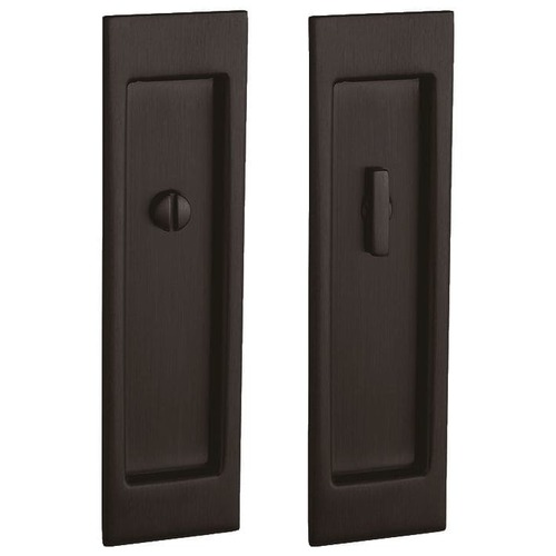 Large Santa Monica Privacy Set 2-1/2" Backset Sliding Door Lock Venetian Bronze Finish