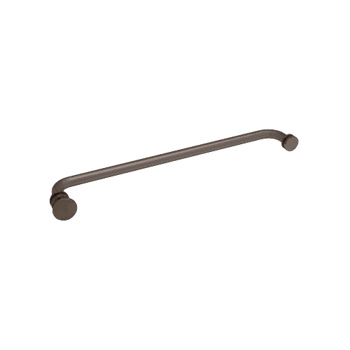 Oil Rubbed Bronze 18" Towel Bar with Traditional Knob