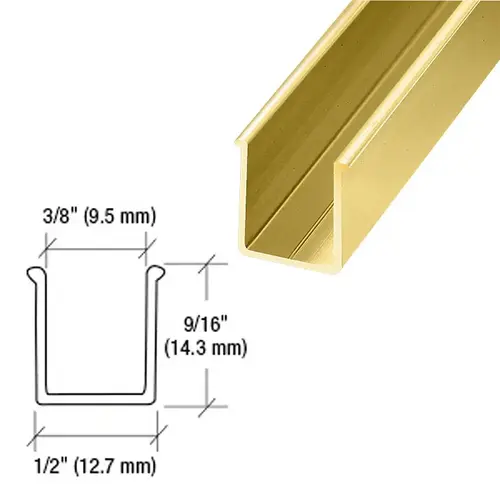 Satin Brass 36" Snap-In Filler Insert for Shower Door Header