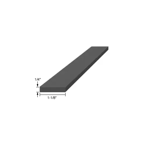 1/4" x 1-1/8" x 4" EPDM Rubber Setting Blocks Black