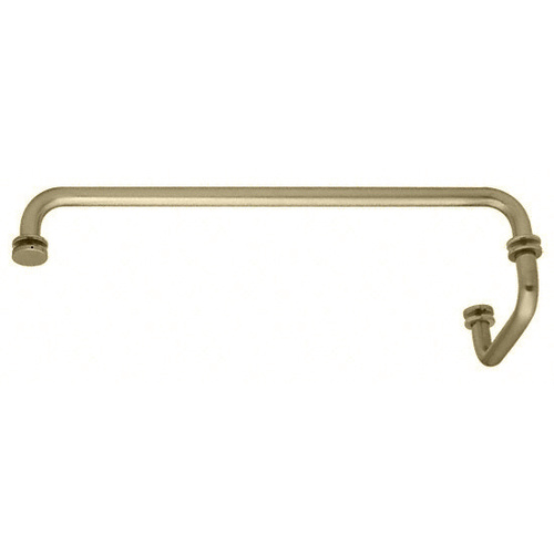 CRL SDP6TB18BBRZ Brushed Bronze 18" Towel Bar with 6" Pull Handle Combination Set
