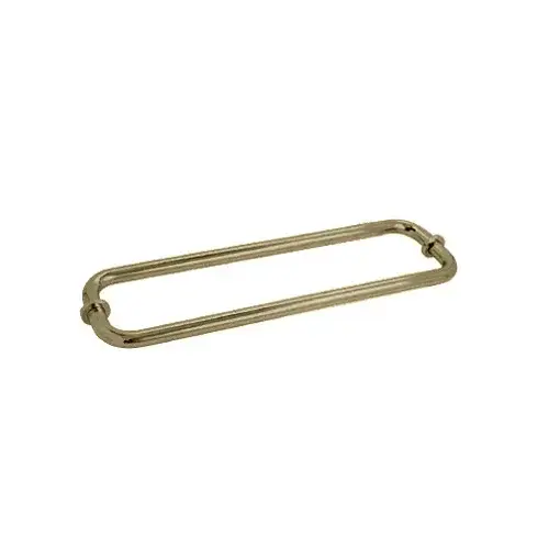 CRL SDTB18X18BBRZ Brushed Bronze 18" Back-to-Back Towel Bars for Glass