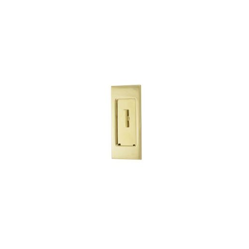 Small Santa Monica Trim Cut for Turn Sliding Door Lock Lifetime Brass Finish